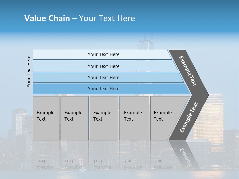 Lower Manhattan Night Construction PowerPoint Template