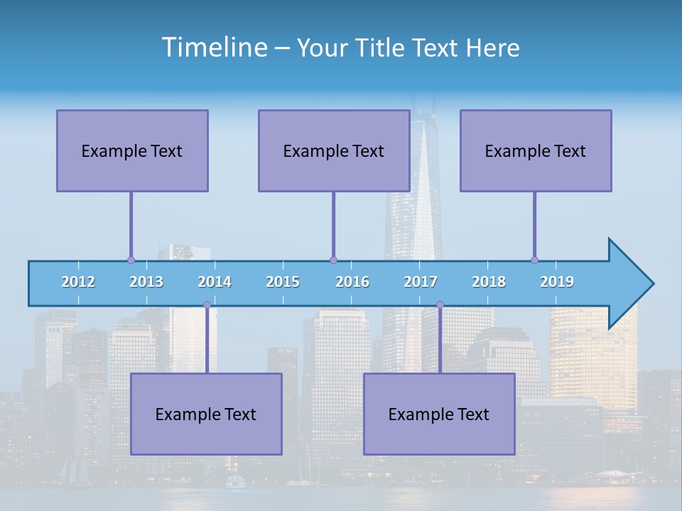 Lower Manhattan Night Construction PowerPoint Template