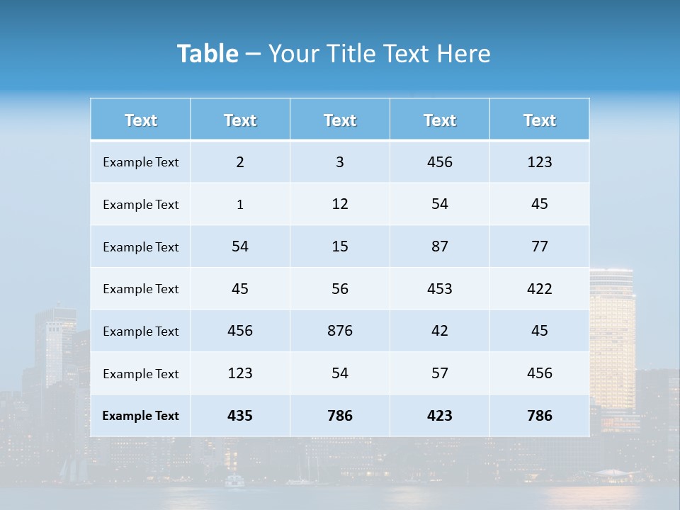 Lower Manhattan Night Construction PowerPoint Template