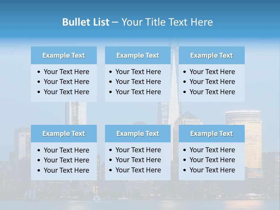 Lower Manhattan Night Construction PowerPoint Template