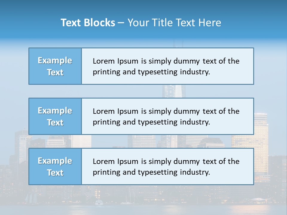Lower Manhattan Night Construction PowerPoint Template