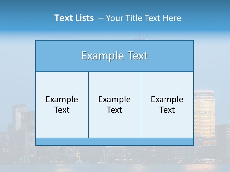Lower Manhattan Night Construction PowerPoint Template