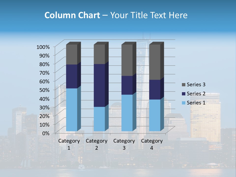 Lower Manhattan Night Construction PowerPoint Template
