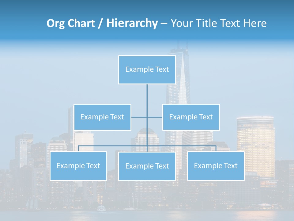 Lower Manhattan Night Construction PowerPoint Template