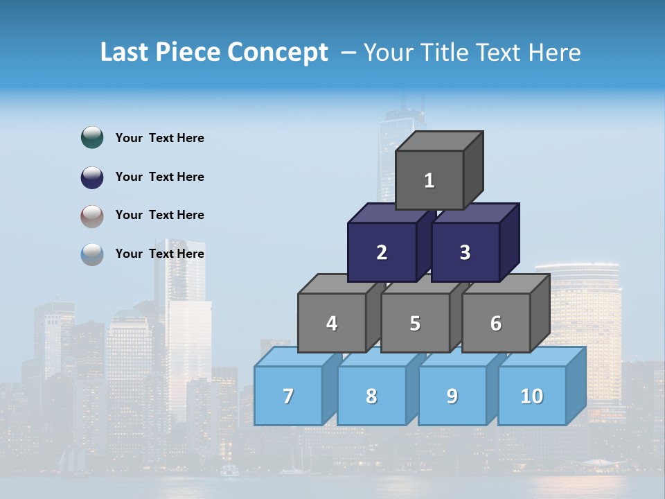Lower Manhattan Night Construction PowerPoint Template