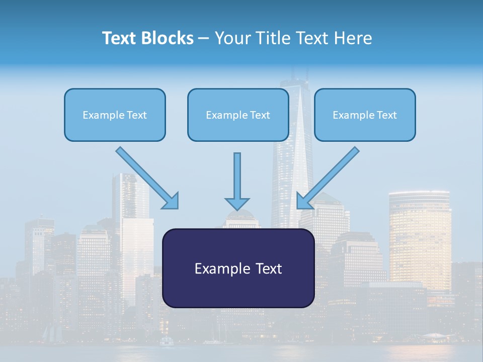 Lower Manhattan Night Construction PowerPoint Template