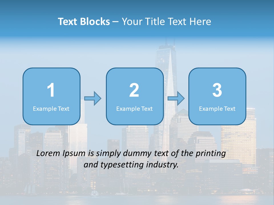 Lower Manhattan Night Construction PowerPoint Template