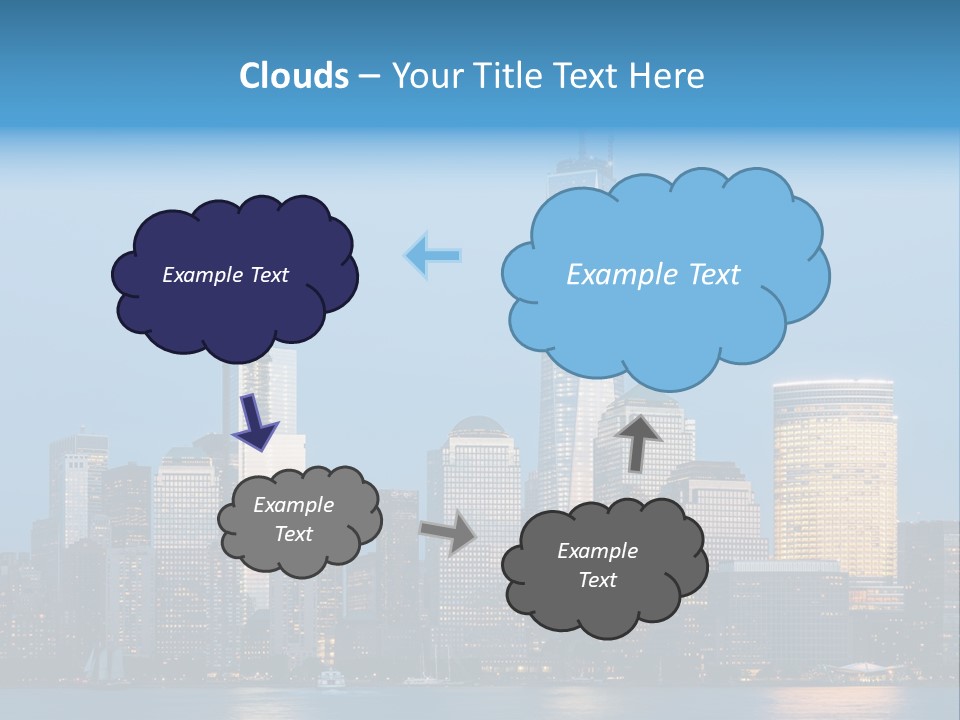 Lower Manhattan Night Construction PowerPoint Template