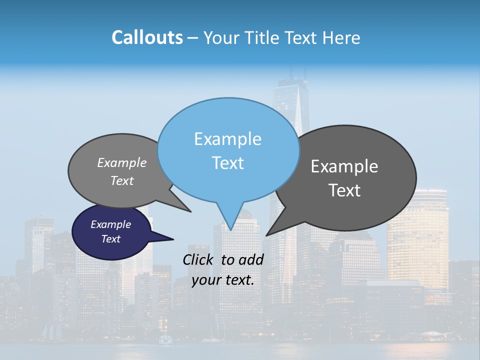 Lower Manhattan Night Construction PowerPoint Template