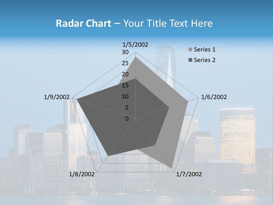 Lower Manhattan Night Construction PowerPoint Template
