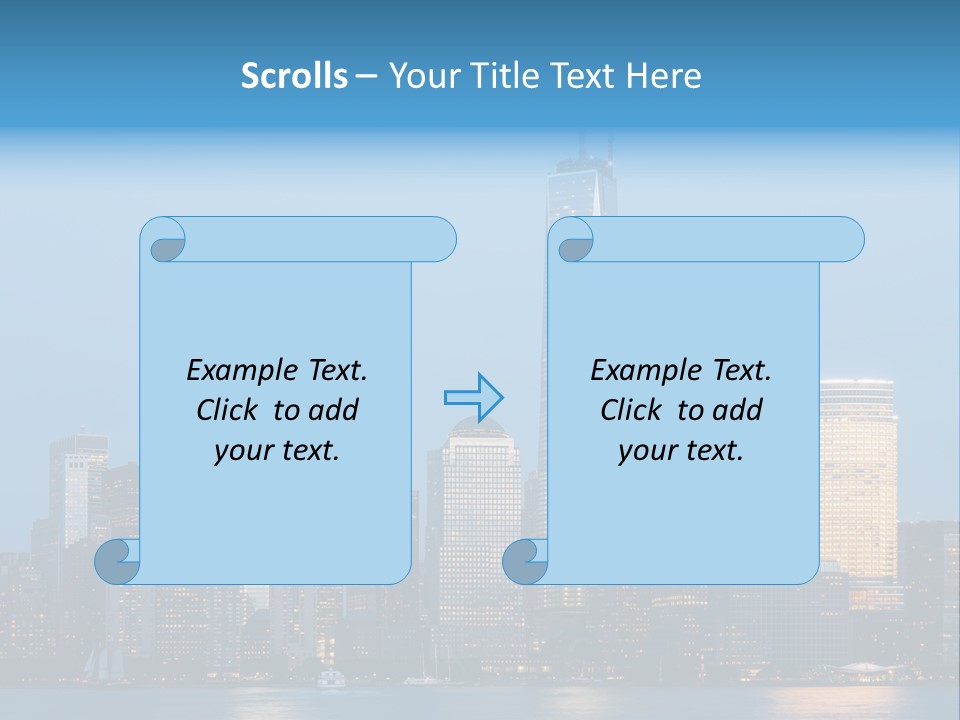 Lower Manhattan Night Construction PowerPoint Template