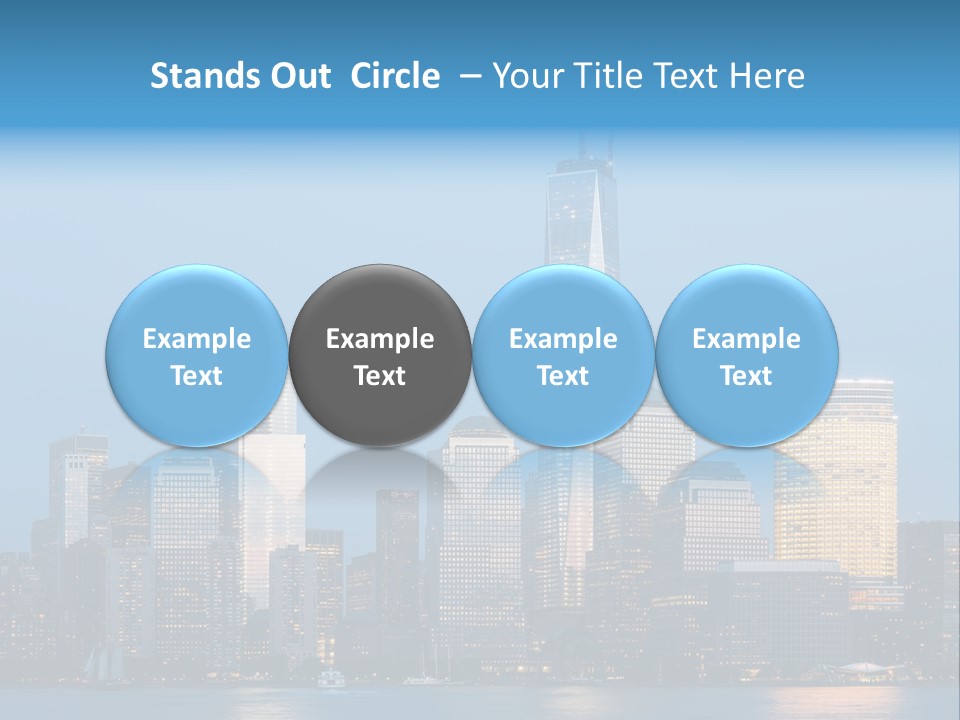 Lower Manhattan Night Construction PowerPoint Template