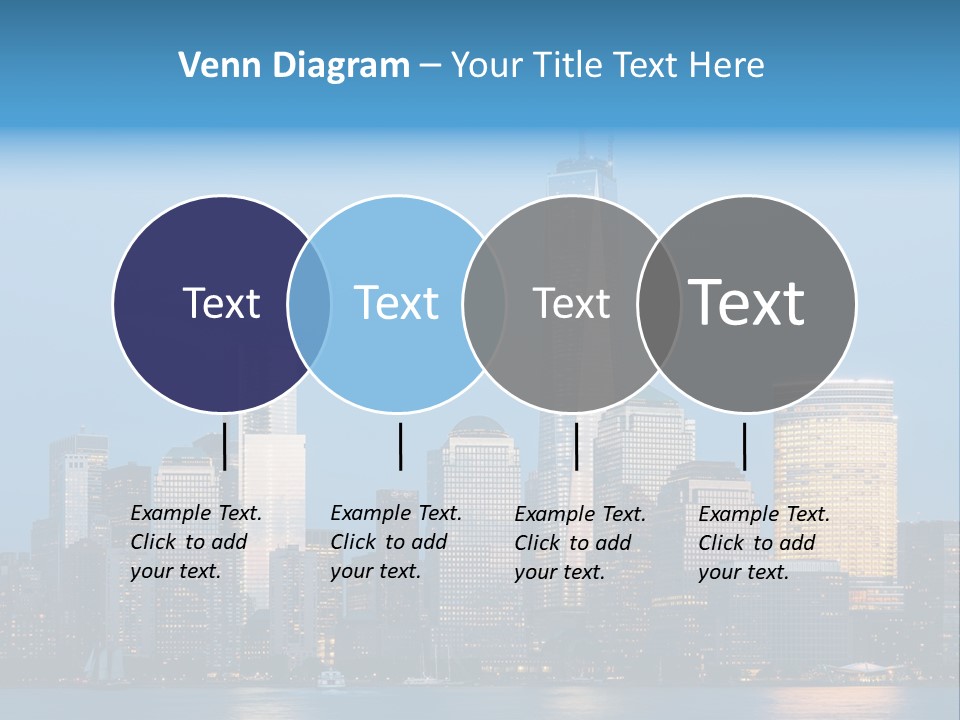 Lower Manhattan Night Construction PowerPoint Template