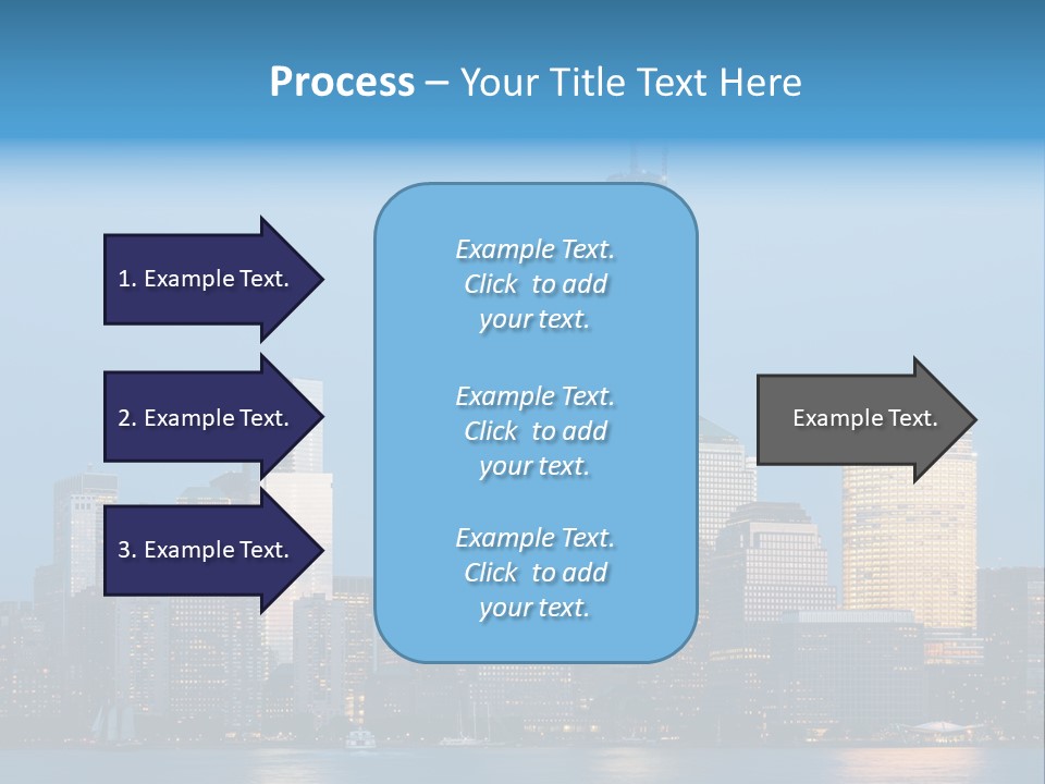 Lower Manhattan Night Construction PowerPoint Template