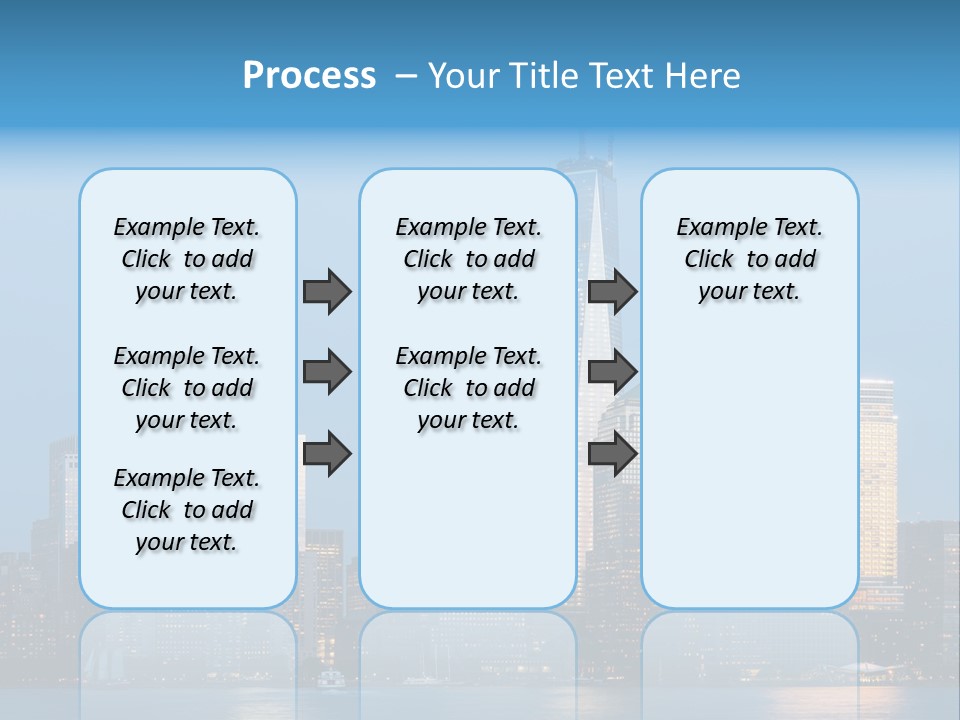 Lower Manhattan Night Construction PowerPoint Template