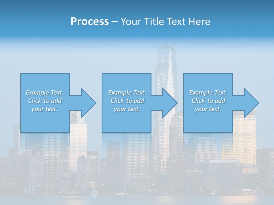 Lower Manhattan Night Construction PowerPoint Template