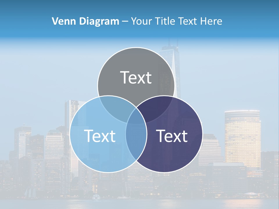 Lower Manhattan Night Construction PowerPoint Template