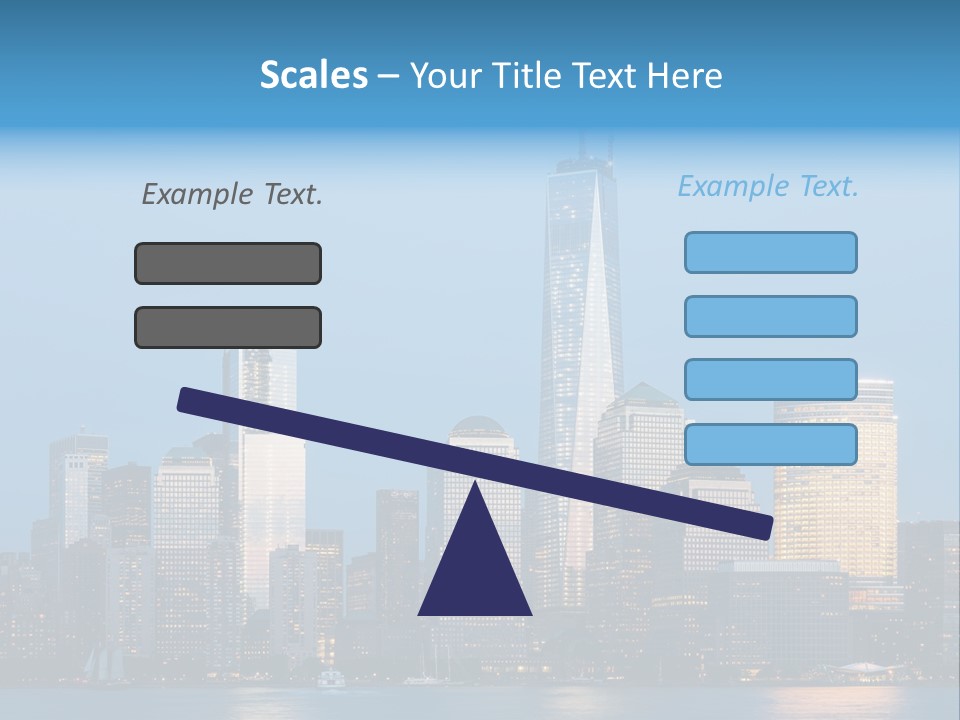 Lower Manhattan Night Construction PowerPoint Template