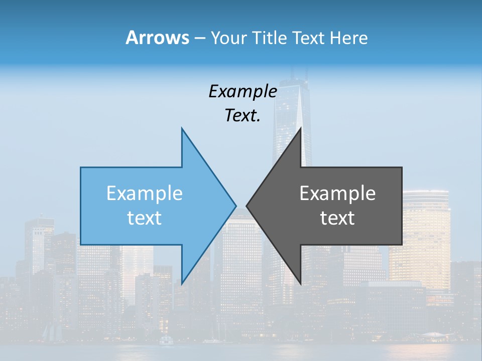 Lower Manhattan Night Construction PowerPoint Template