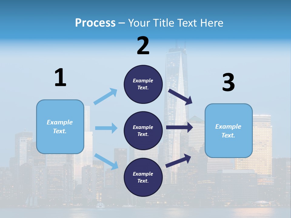 Lower Manhattan Night Construction PowerPoint Template