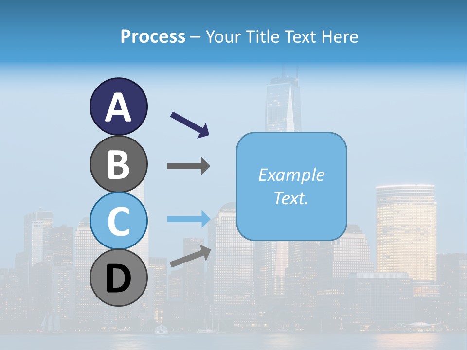 Lower Manhattan Night Construction PowerPoint Template