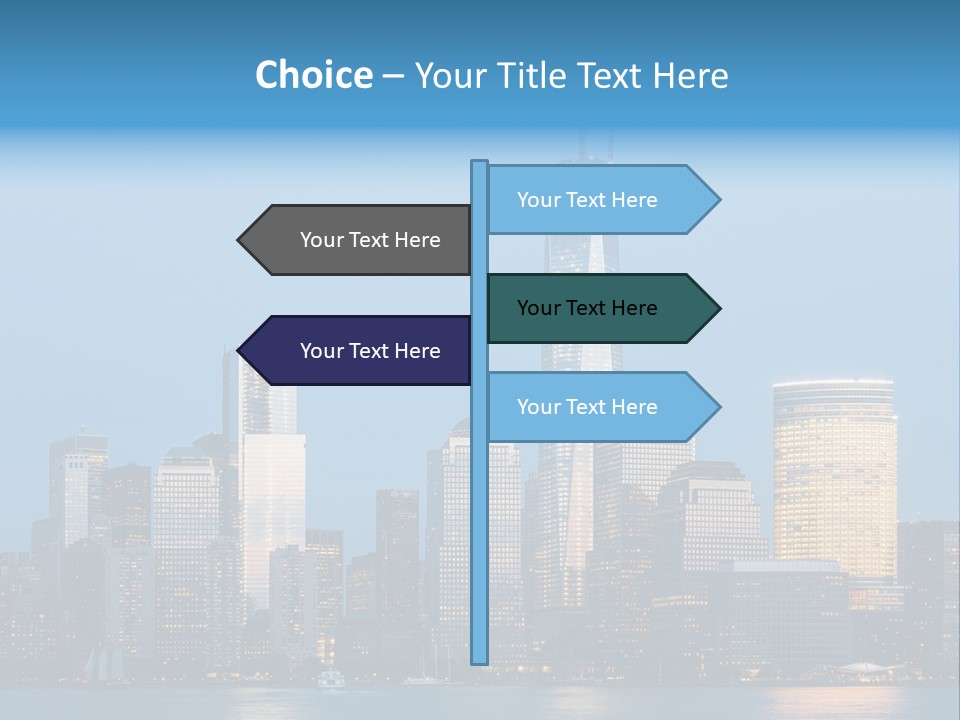 Lower Manhattan Night Construction PowerPoint Template