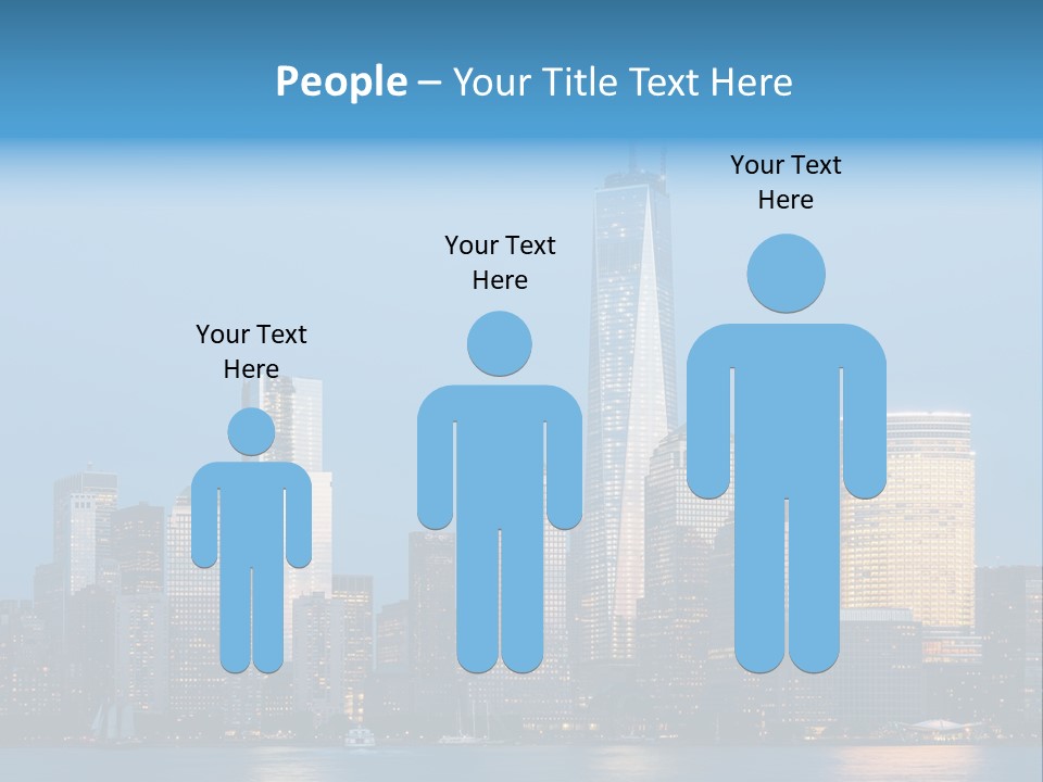 Lower Manhattan Night Construction PowerPoint Template