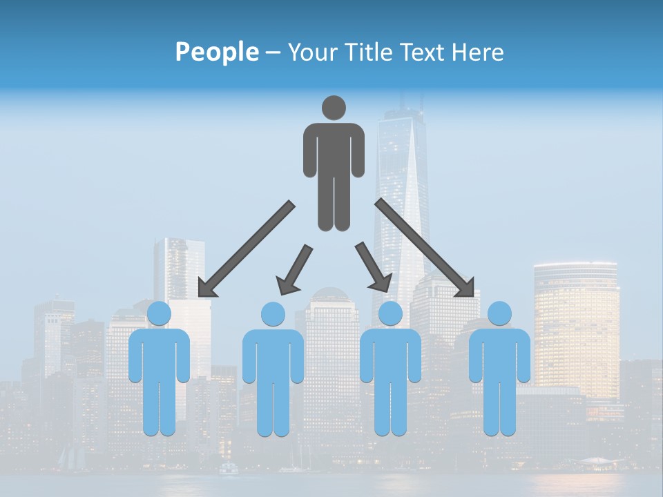 Lower Manhattan Night Construction PowerPoint Template