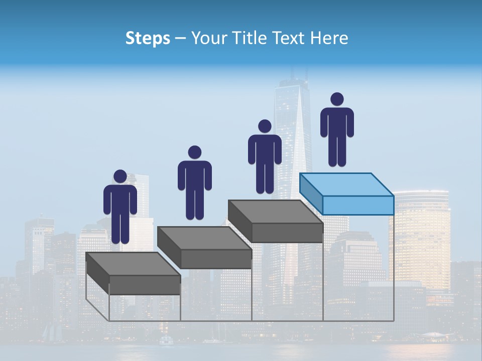 Lower Manhattan Night Construction PowerPoint Template