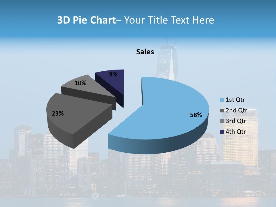 Lower Manhattan Night Construction PowerPoint Template