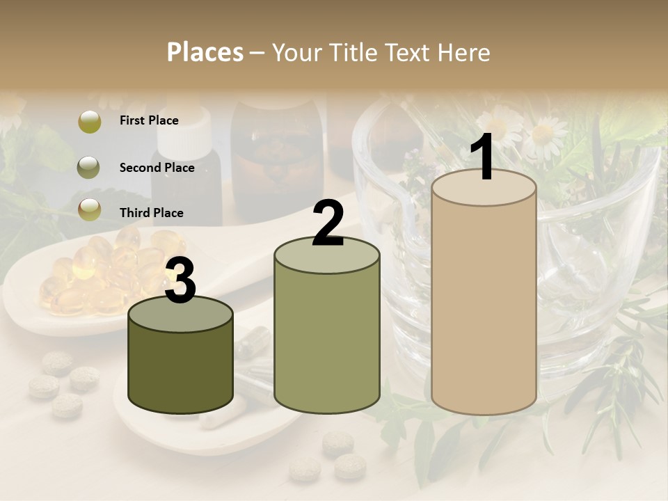 Pestle Health Care Herbal Supplement PowerPoint Template