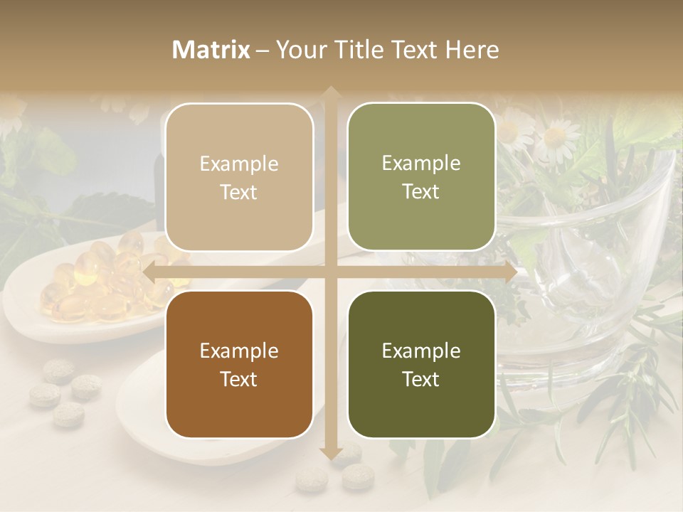 Pestle Health Care Herbal Supplement PowerPoint Template