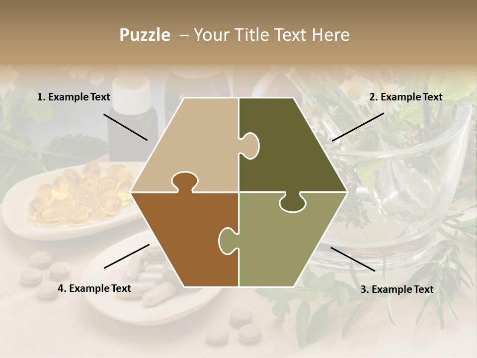 Pestle Health Care Herbal Supplement PowerPoint Template