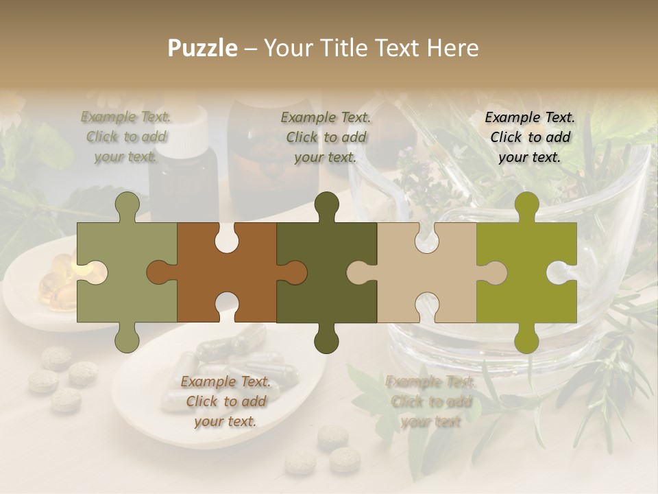 Pestle Health Care Herbal Supplement PowerPoint Template