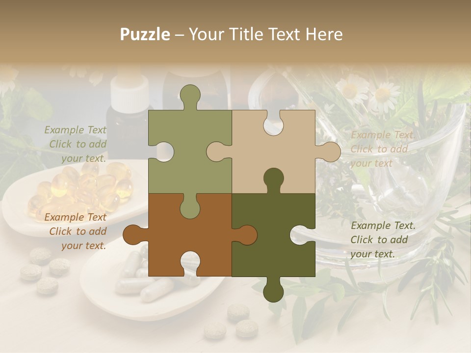 Pestle Health Care Herbal Supplement PowerPoint Template