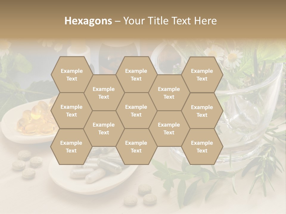 Pestle Health Care Herbal Supplement PowerPoint Template