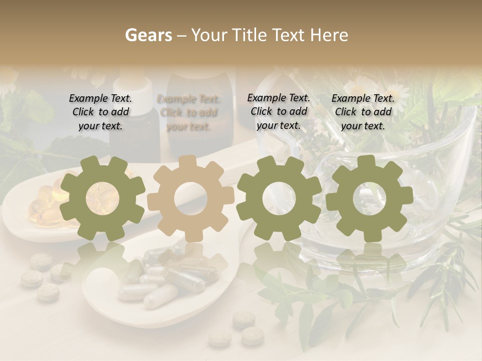 Pestle Health Care Herbal Supplement PowerPoint Template