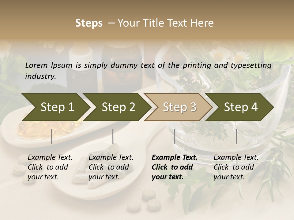 Pestle Health Care Herbal Supplement PowerPoint Template
