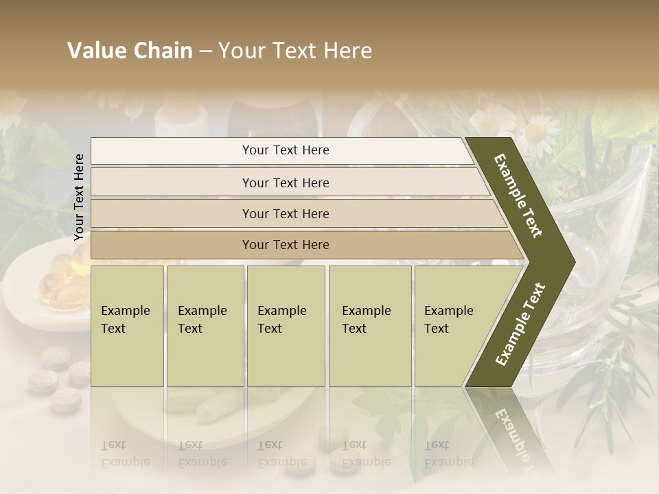 Pestle Health Care Herbal Supplement PowerPoint Template