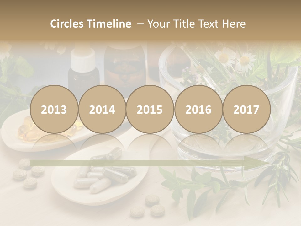 Pestle Health Care Herbal Supplement PowerPoint Template