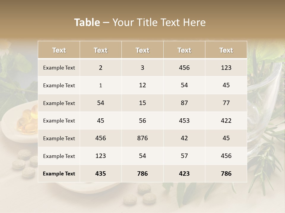 Pestle Health Care Herbal Supplement PowerPoint Template