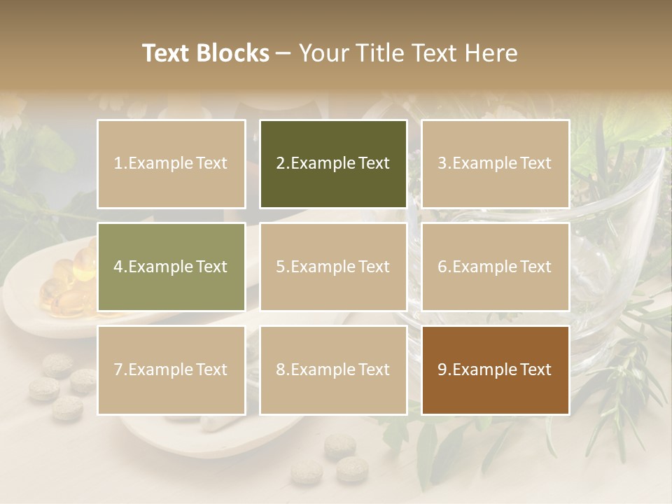 Pestle Health Care Herbal Supplement PowerPoint Template