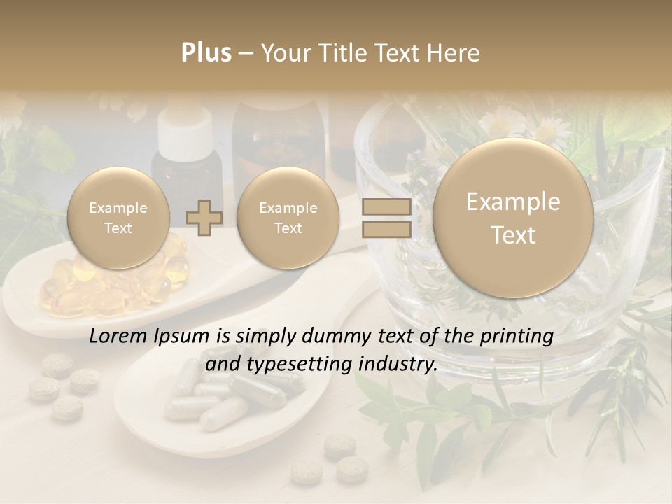 Pestle Health Care Herbal Supplement PowerPoint Template