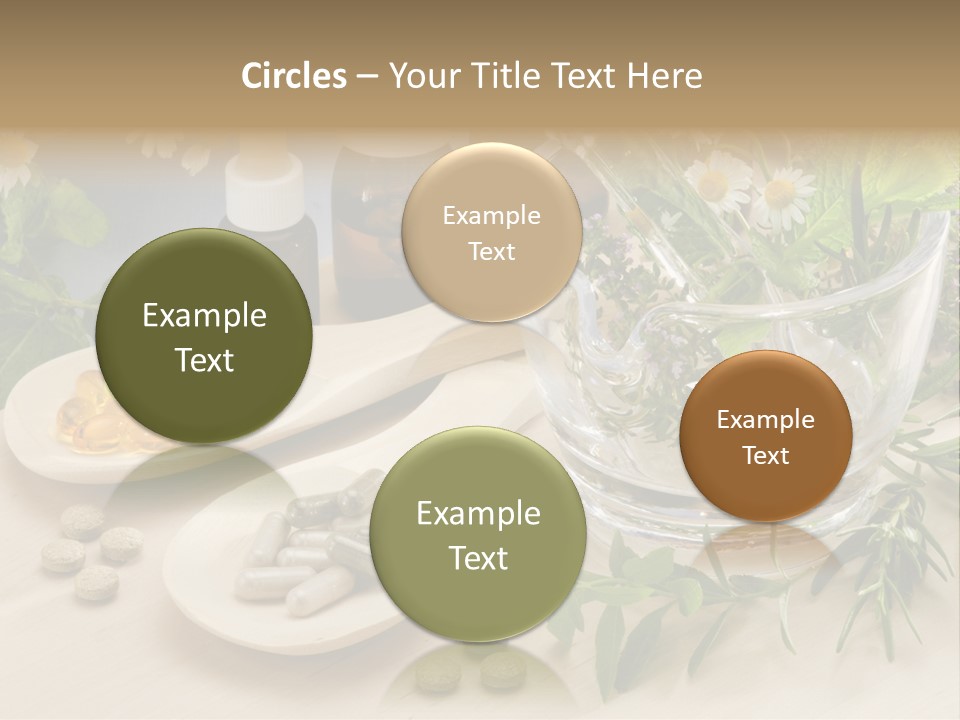 Pestle Health Care Herbal Supplement PowerPoint Template