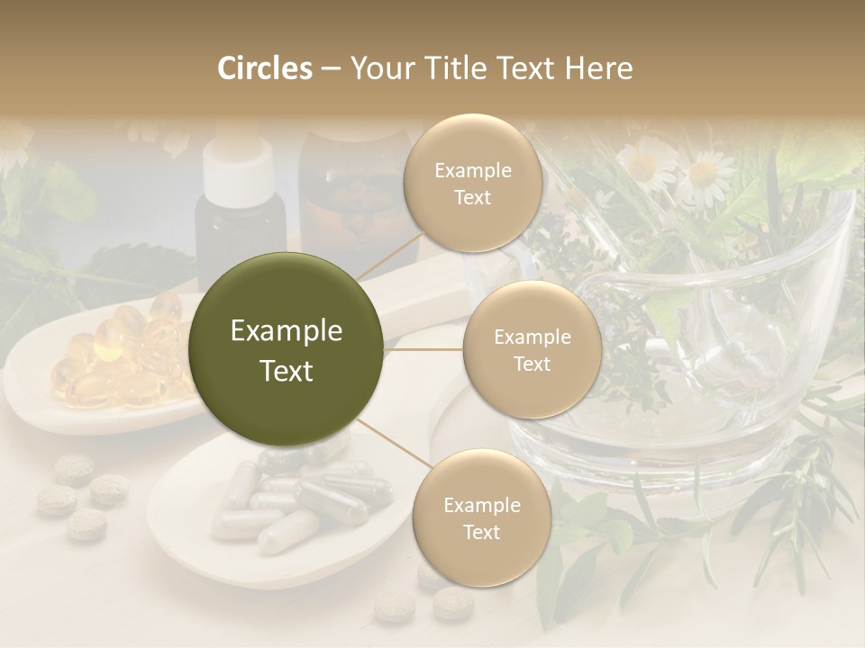 Pestle Health Care Herbal Supplement PowerPoint Template