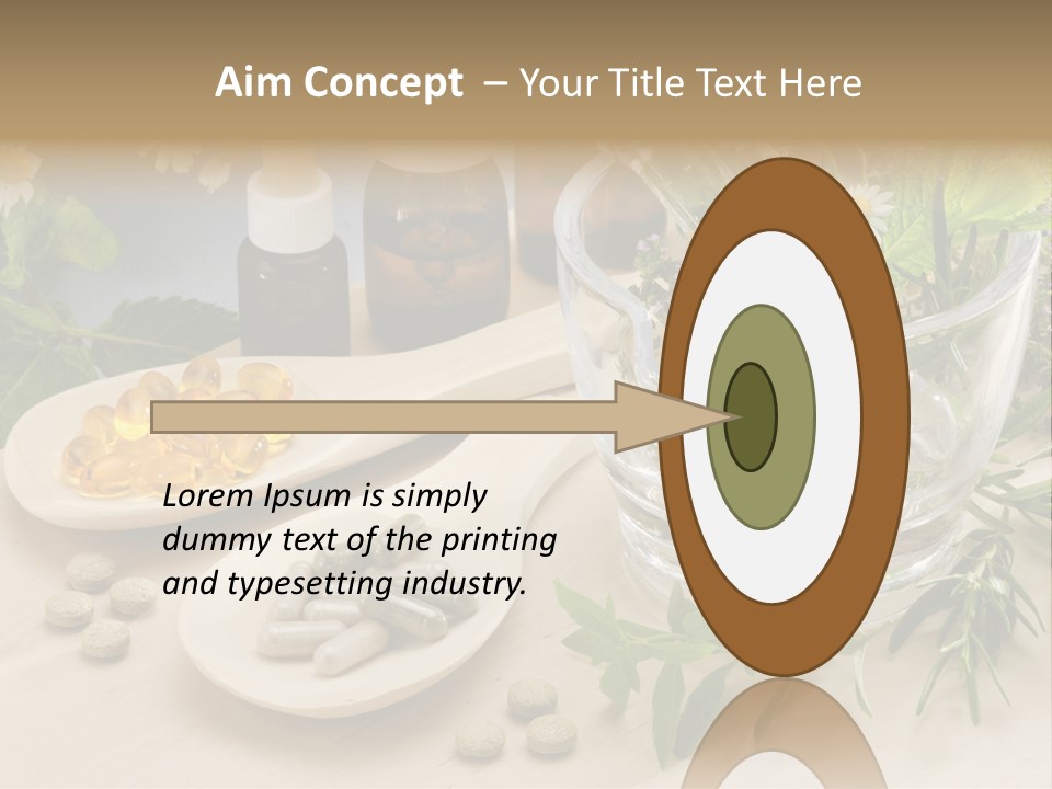Pestle Health Care Herbal Supplement PowerPoint Template