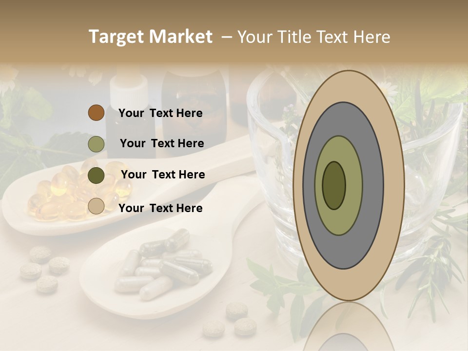 Pestle Health Care Herbal Supplement PowerPoint Template