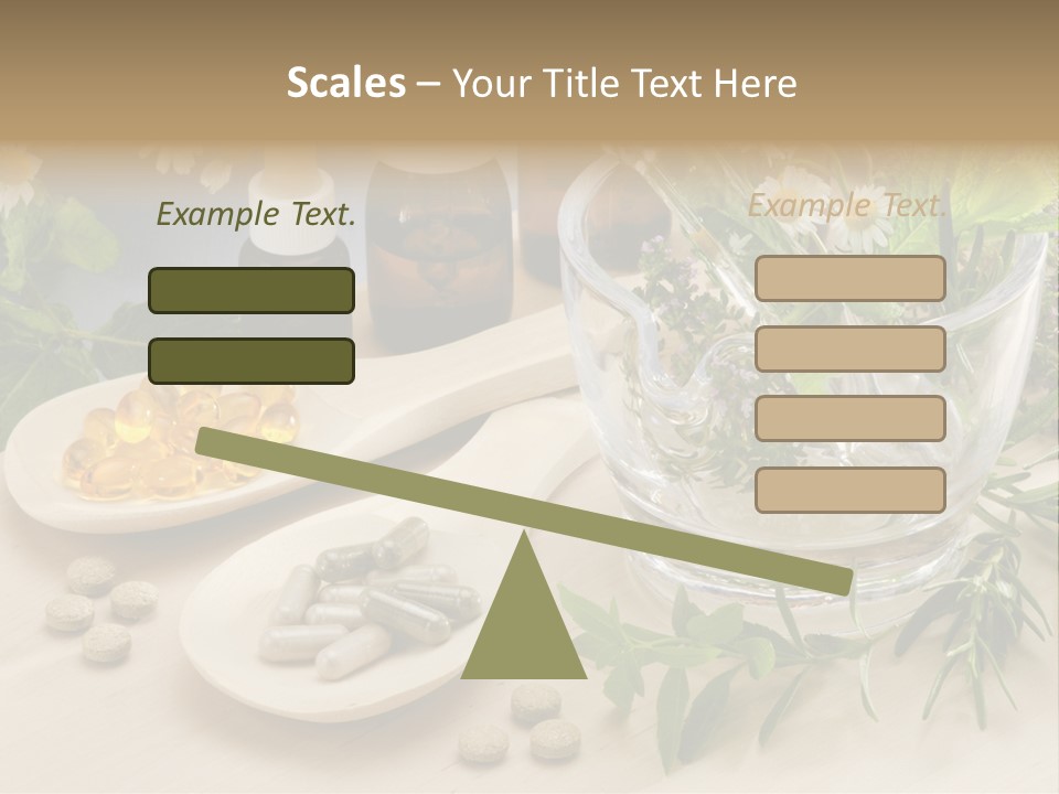 Pestle Health Care Herbal Supplement PowerPoint Template