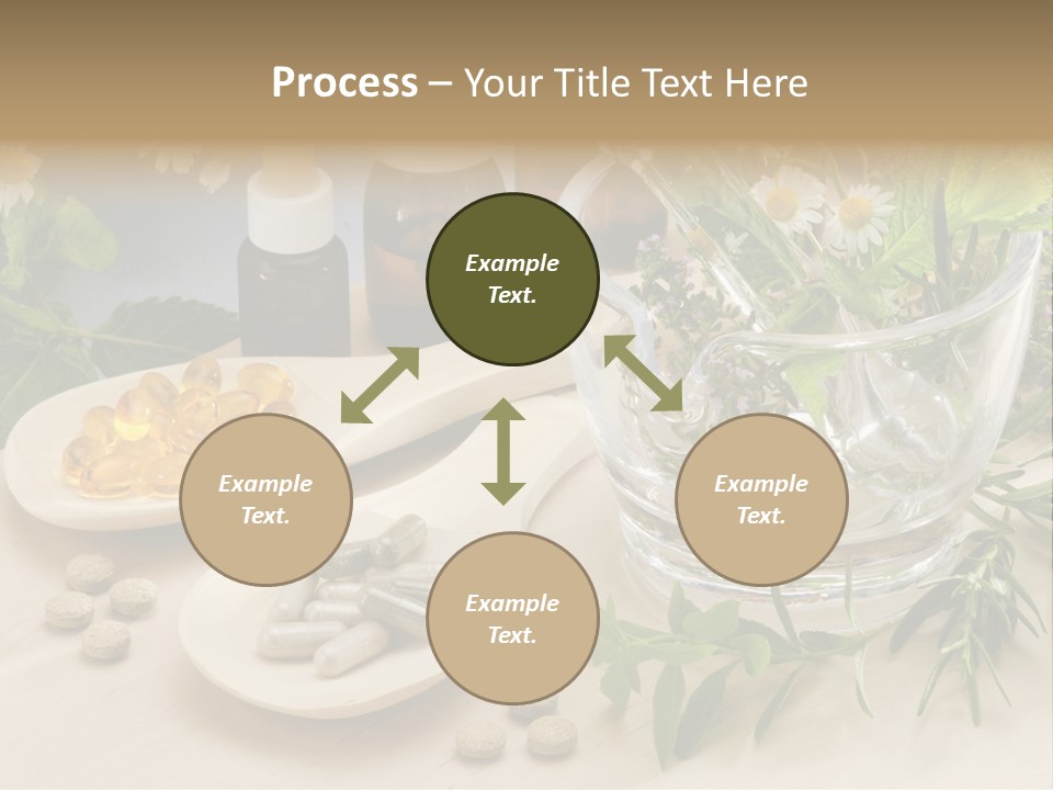 Pestle Health Care Herbal Supplement PowerPoint Template
