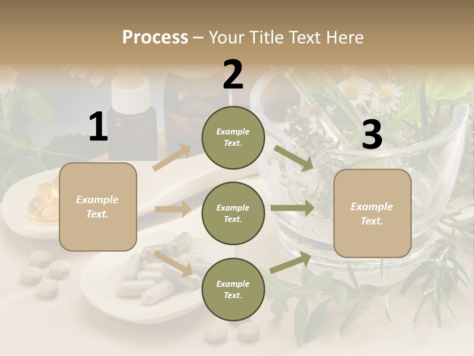 Pestle Health Care Herbal Supplement PowerPoint Template